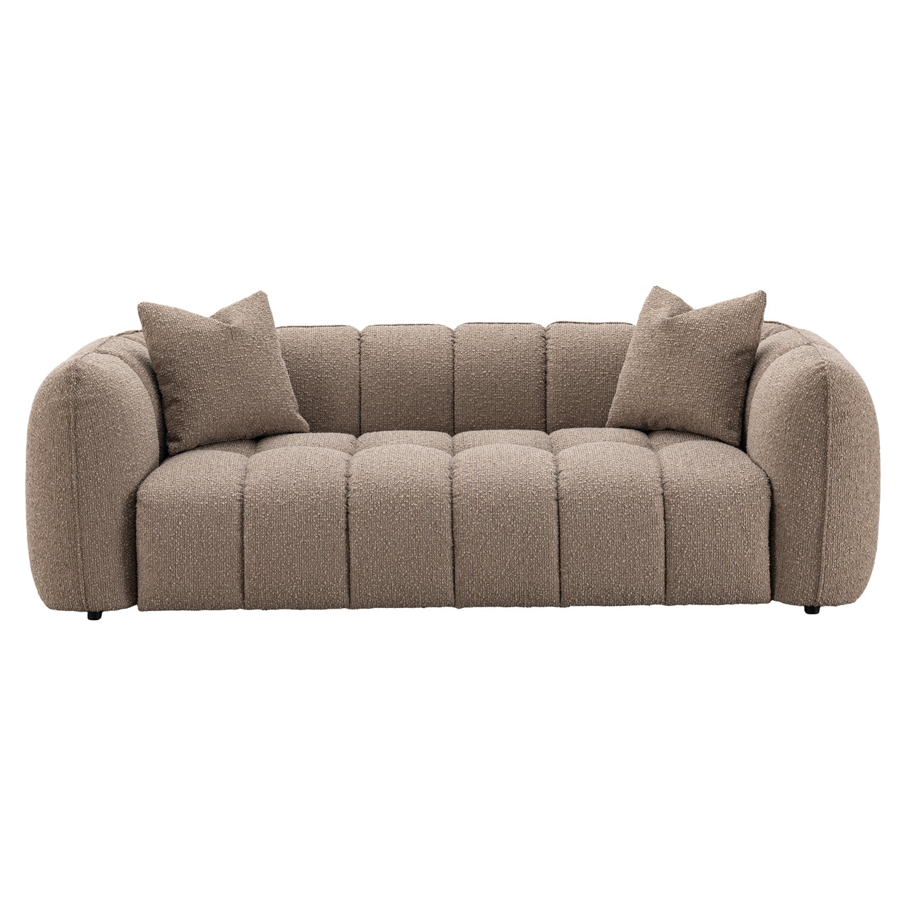 Sofa Hogan mocca chunky 3-seater fire retardant