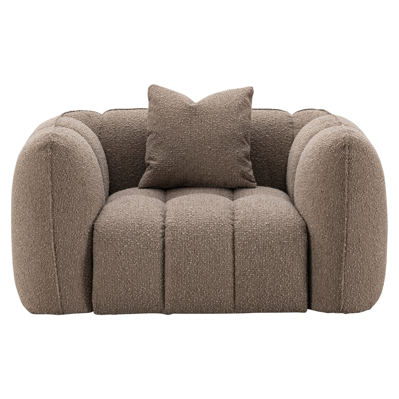 Lounge chair Hogan mocca chunky fire retardant
