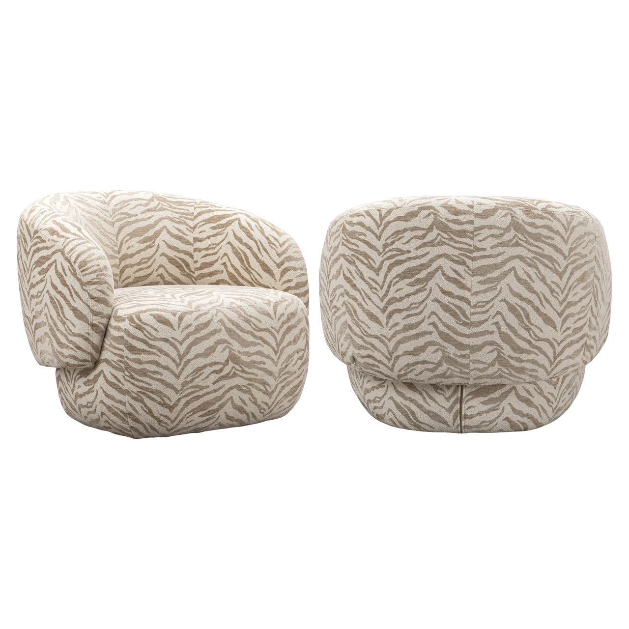 Lounge chair Milano beige tiger