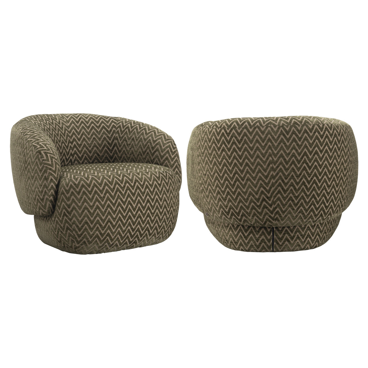 Lounge chair Milano moss chevron