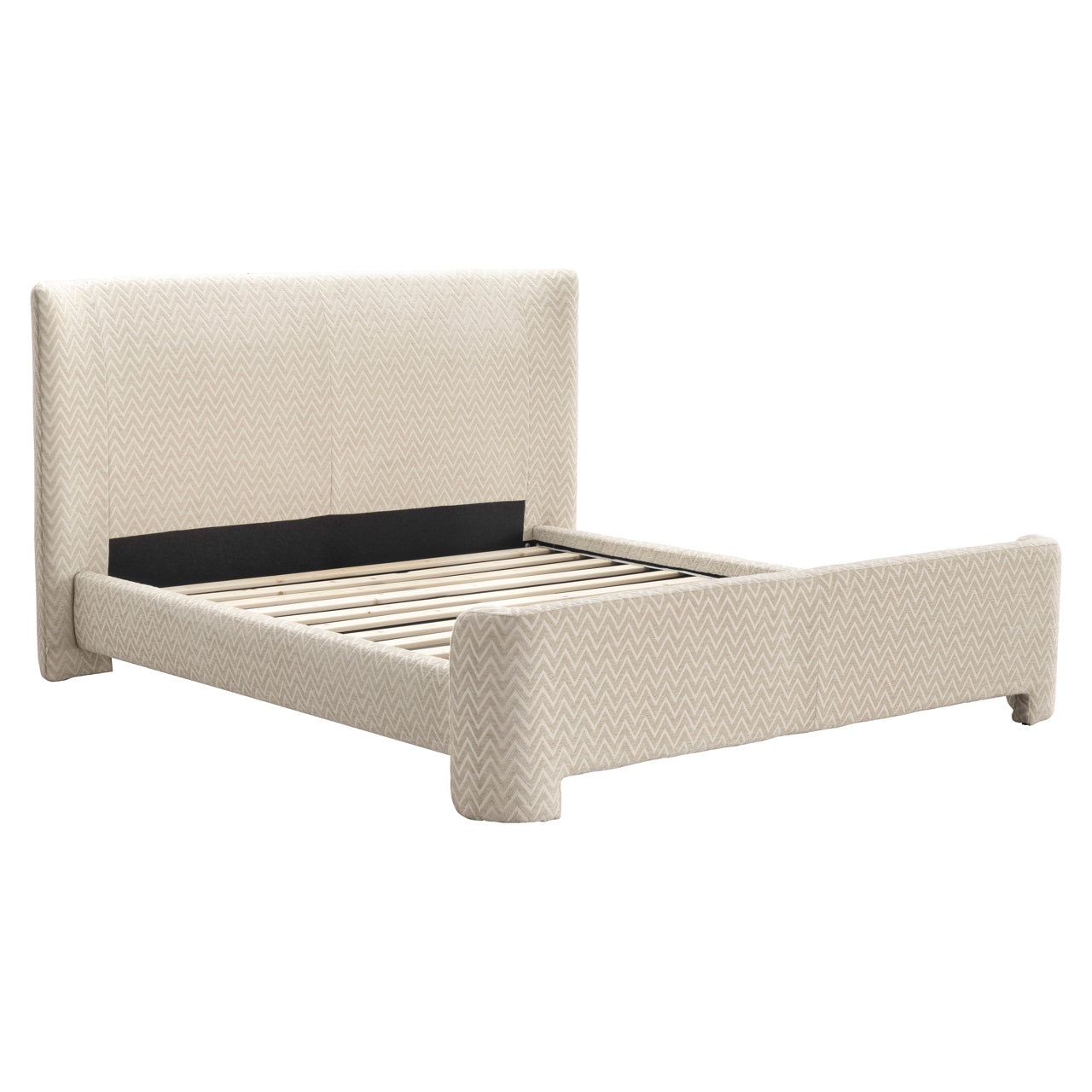 Bed Divana beige chevron 160x200
