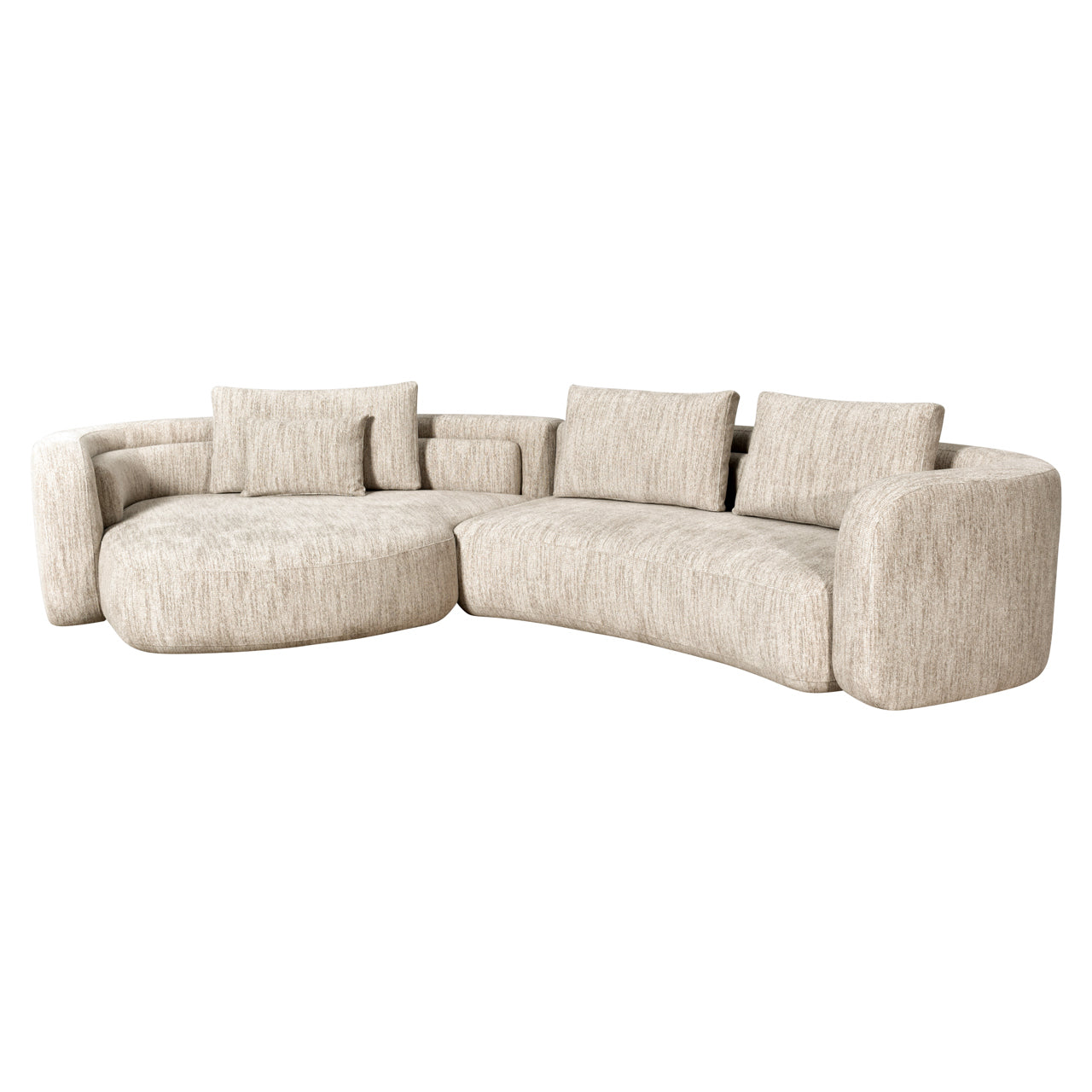 Sofa Angusto natural softweave lounge left