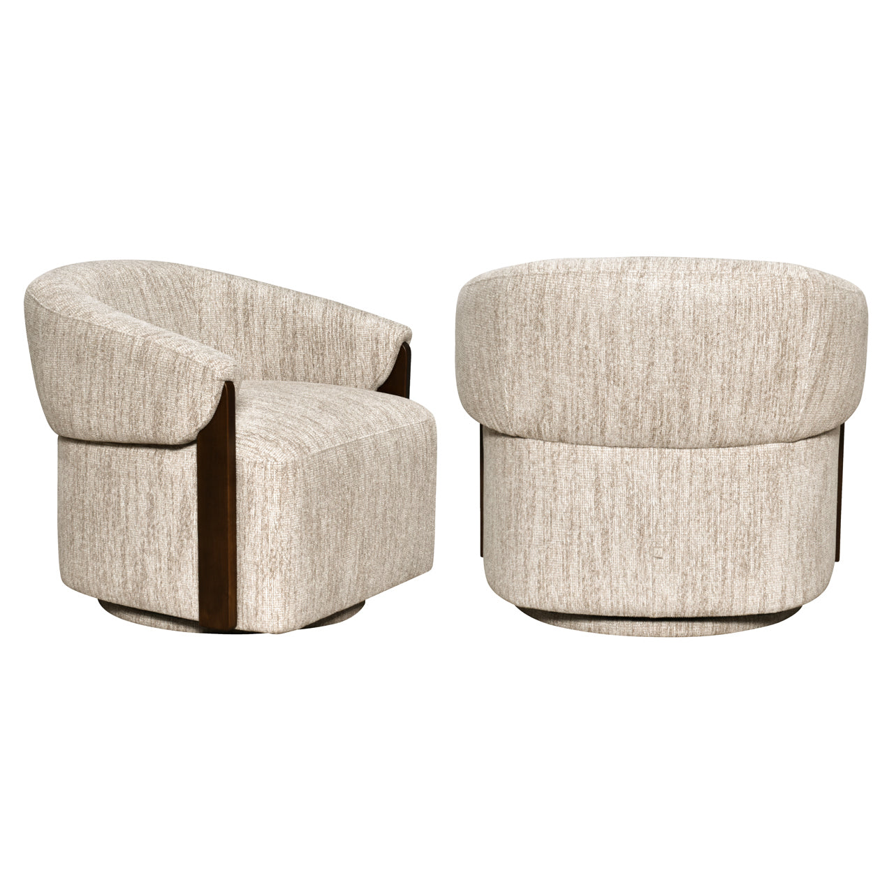 Lounge chair Marina natural softweave swivel fire retardant
