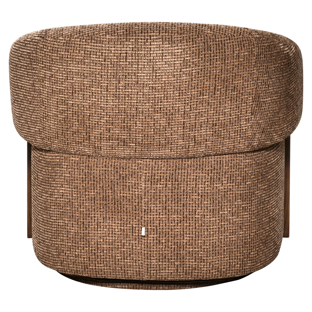 Lounge chair Marina brown blockweave swivel fire retardant