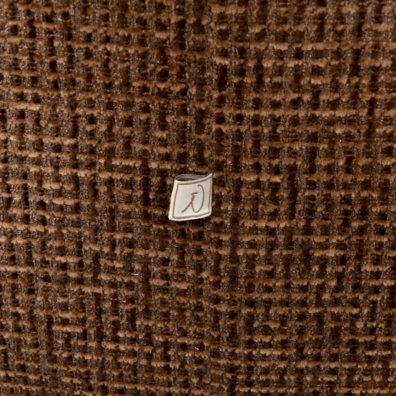 Lounge chair Marina brown blockweave swivel fire retardant