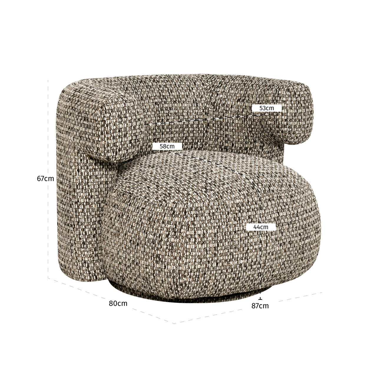 Lounge chair Talley cobblestone swivel