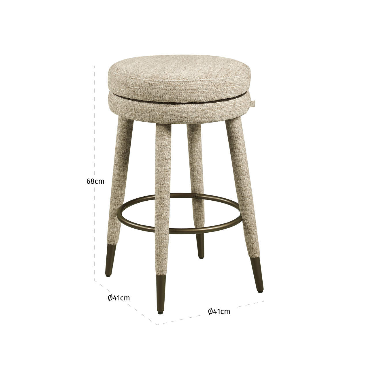 Counter stool Tenashar natural softweave swivel
