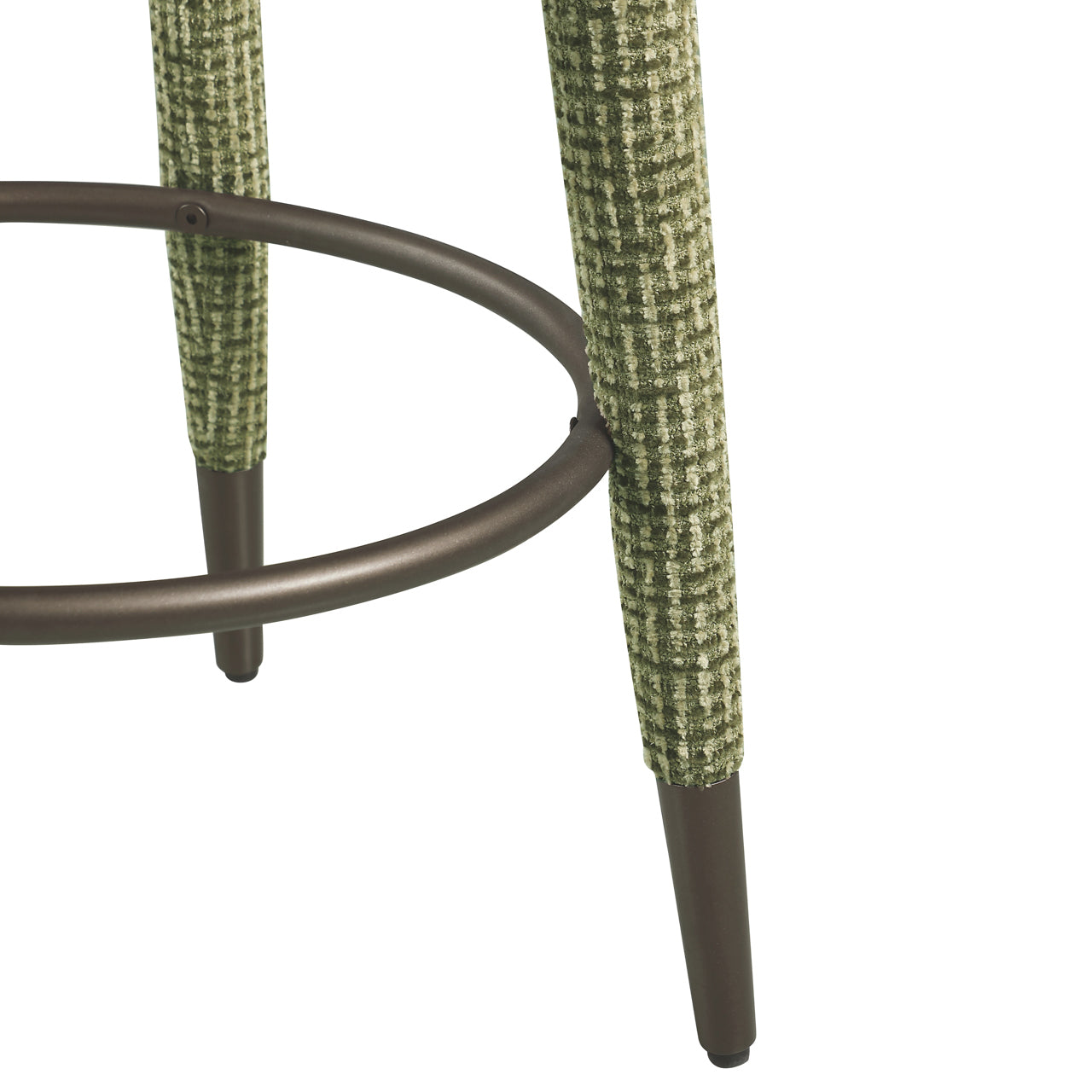 Counter stool Tenashar green blockweave swivel