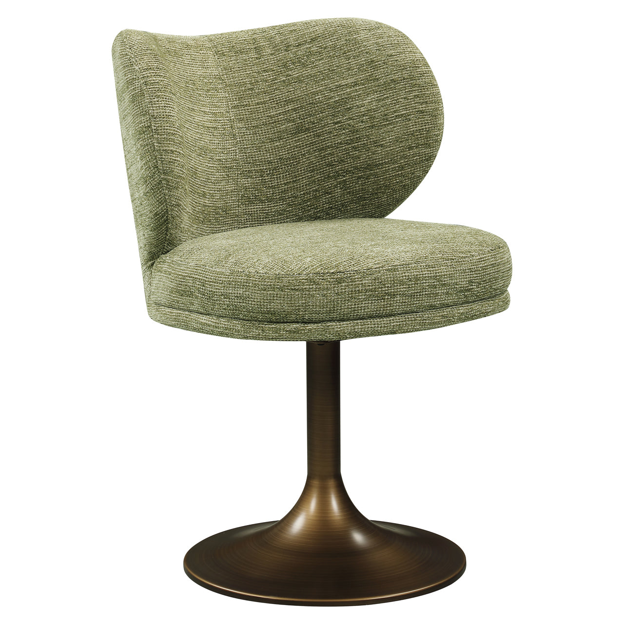 Dining chair Amely pistache softweave swivel
