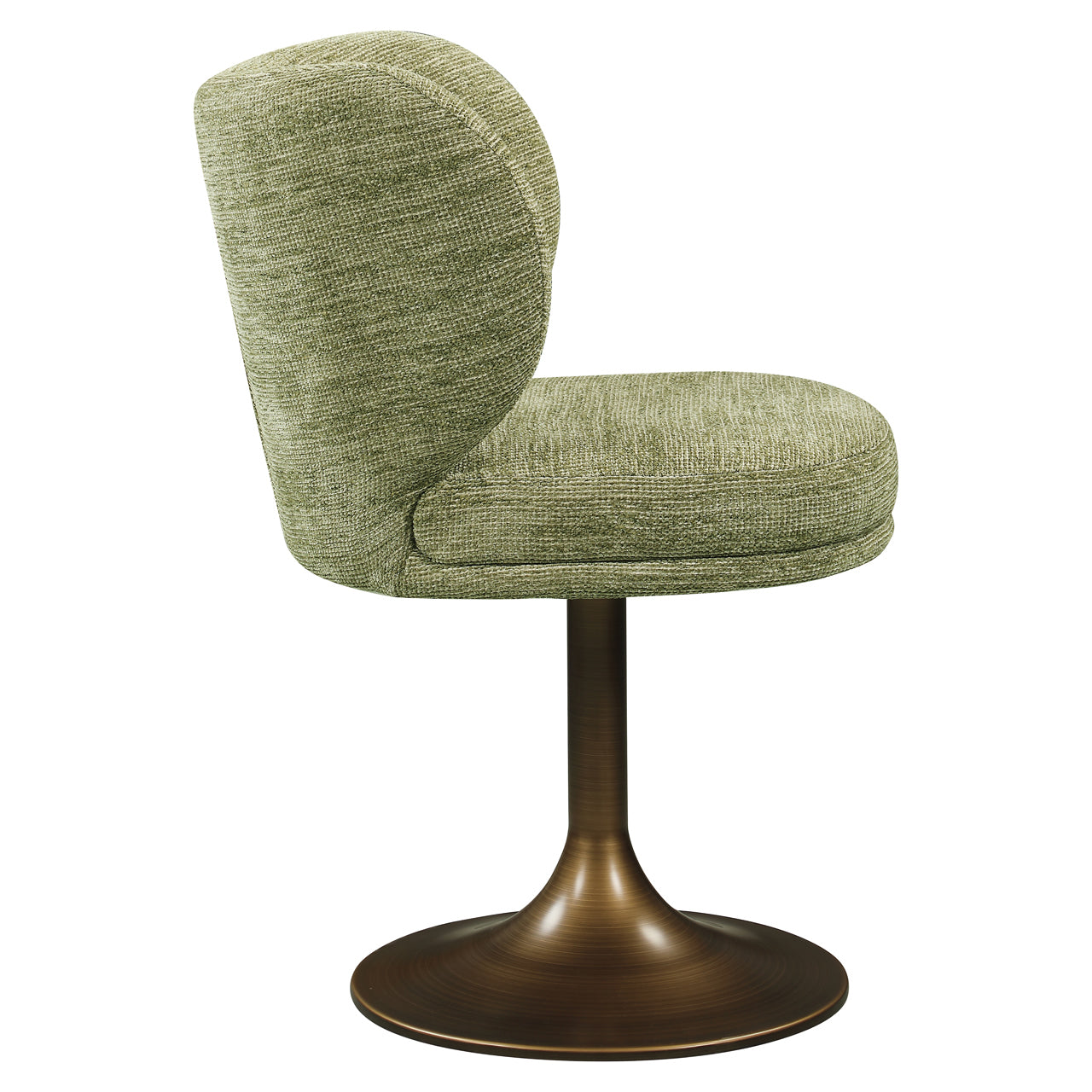 Dining chair Amely pistache softweave swivel