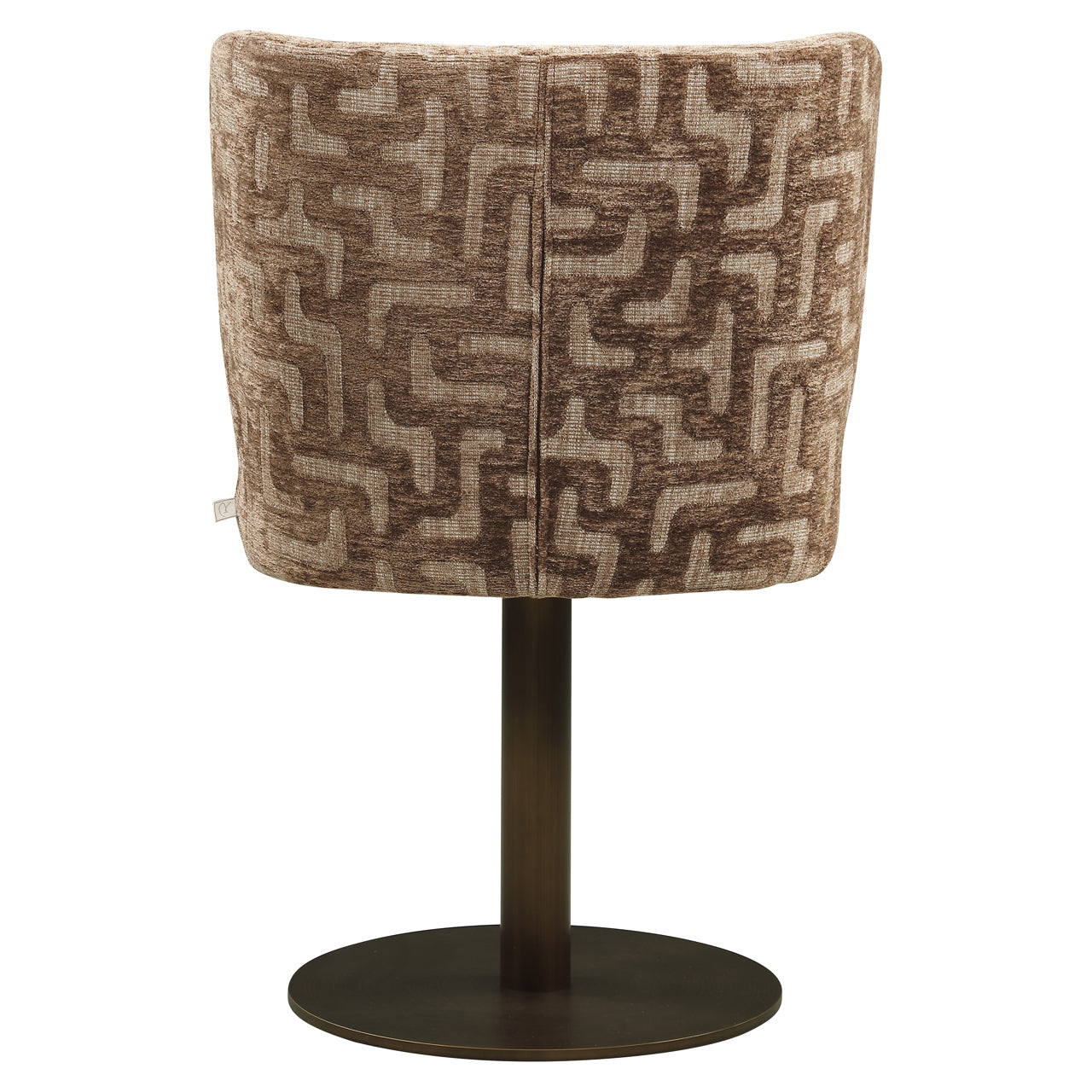 Dining chair Fiona brown labyrinth swivel