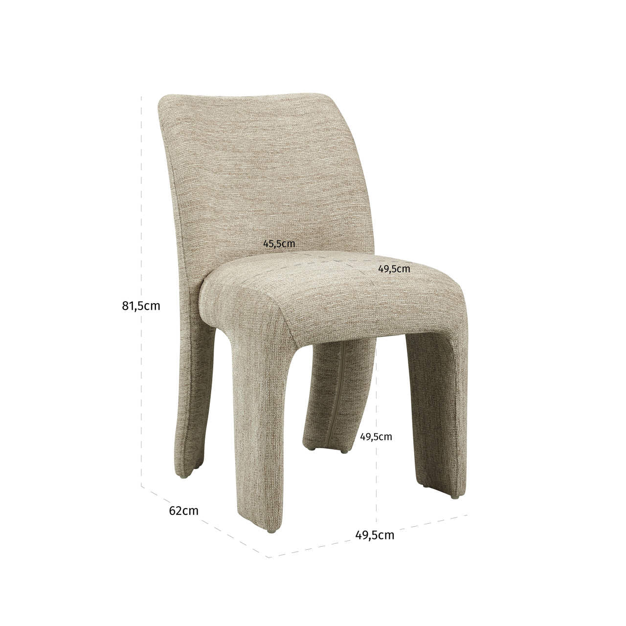 Dining chair Maya natural softweave (Set of 2)