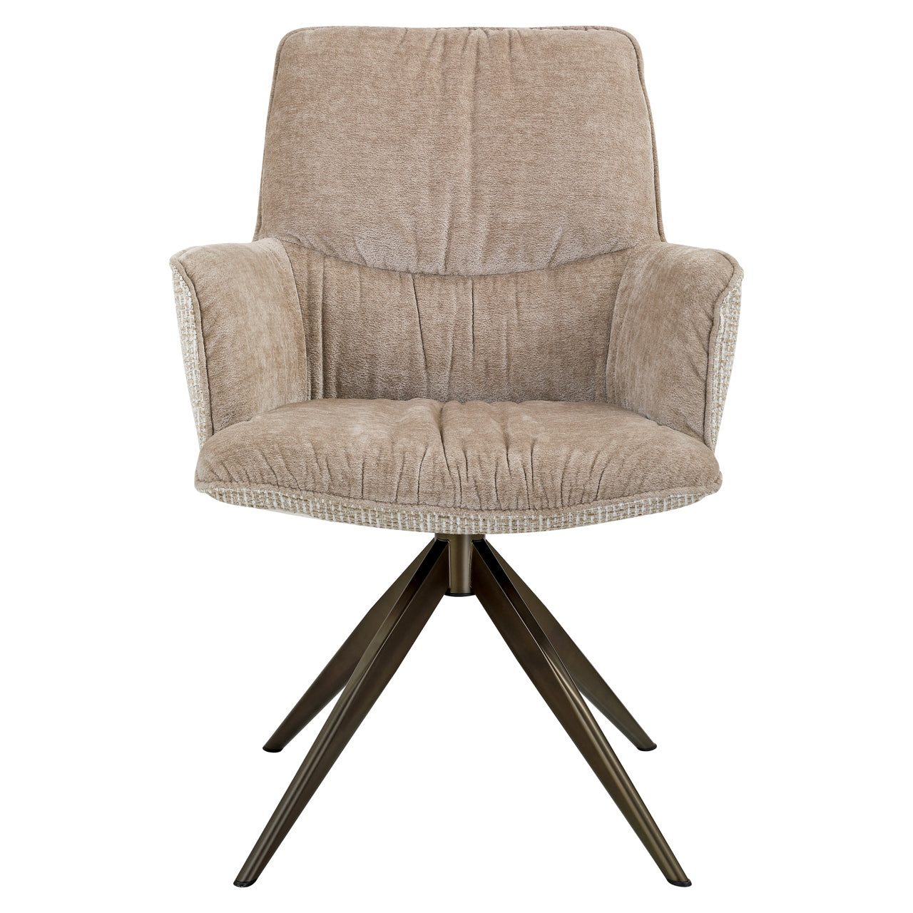Dining chair Chase cream blockweave swivel