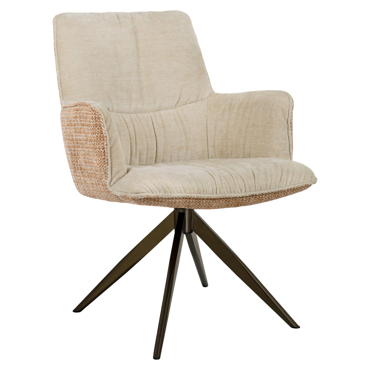 Dining chair Chase ginger jacquard swivel