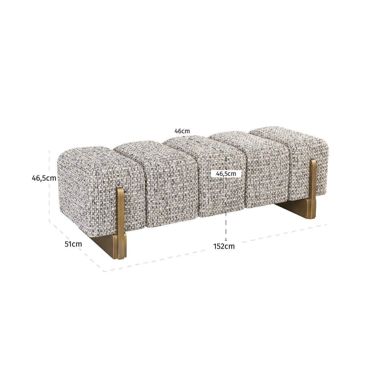 Bench Caleo Cobblestone