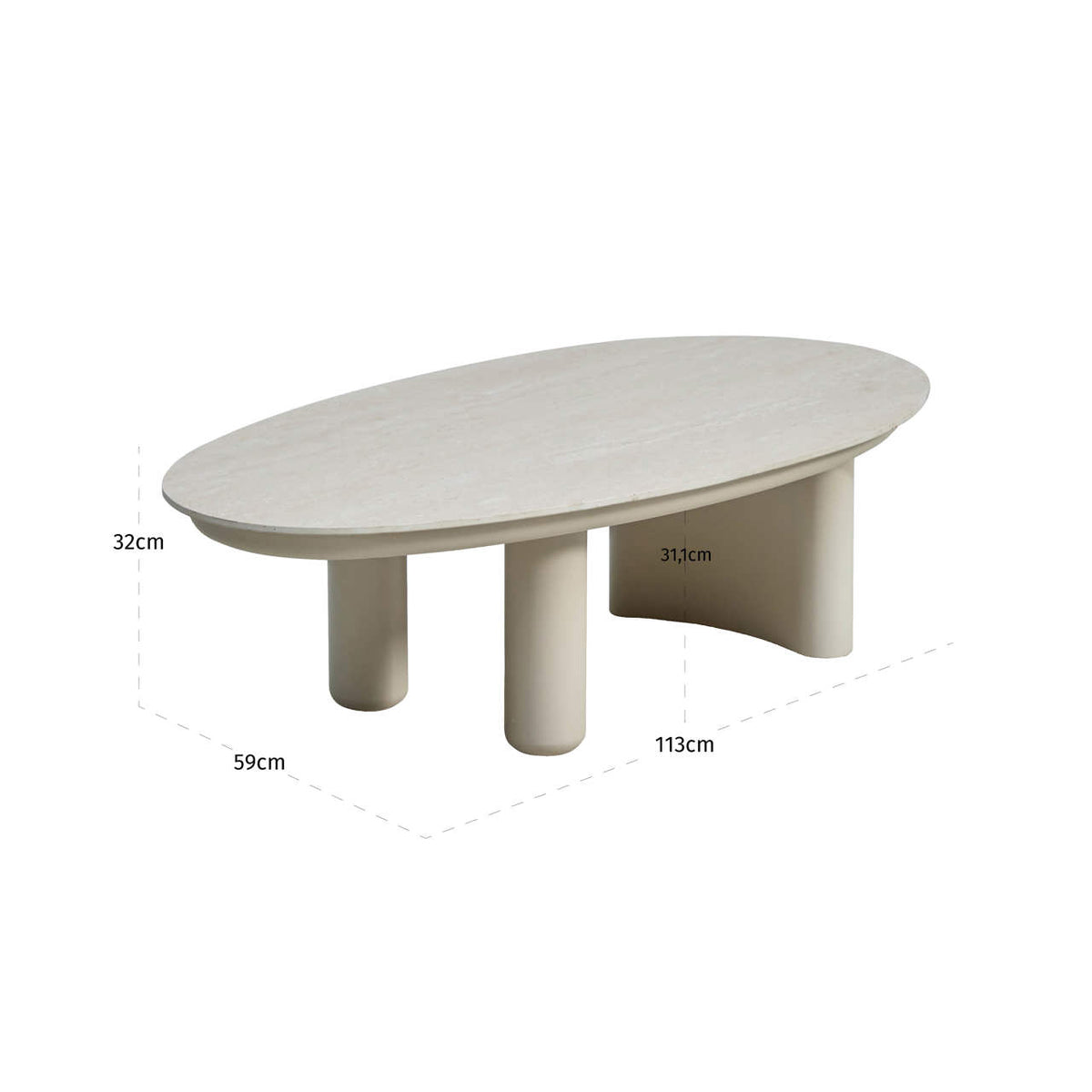 Outdoor coffee table Vêndome beige