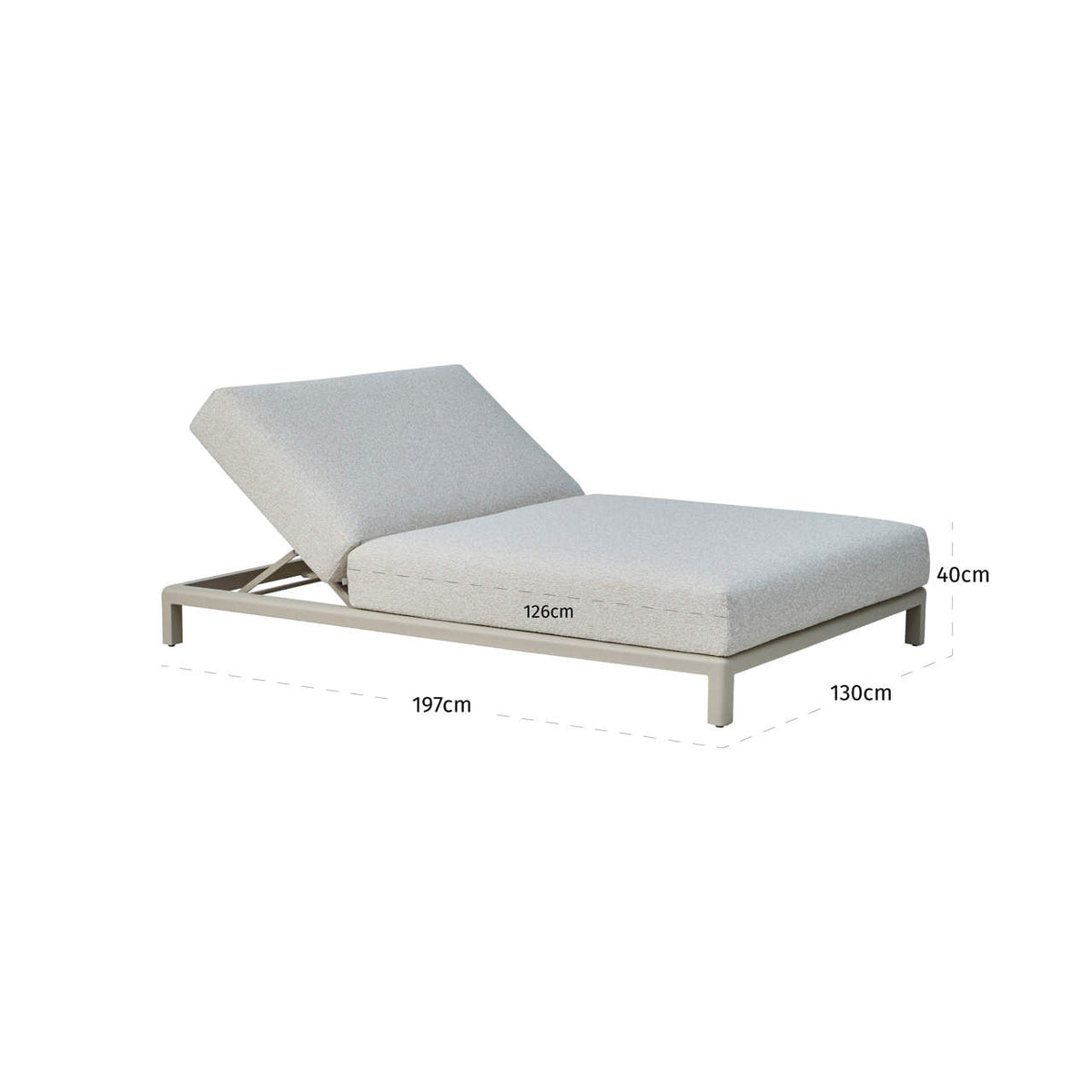 Outdoor daybed Kempinski ecru double