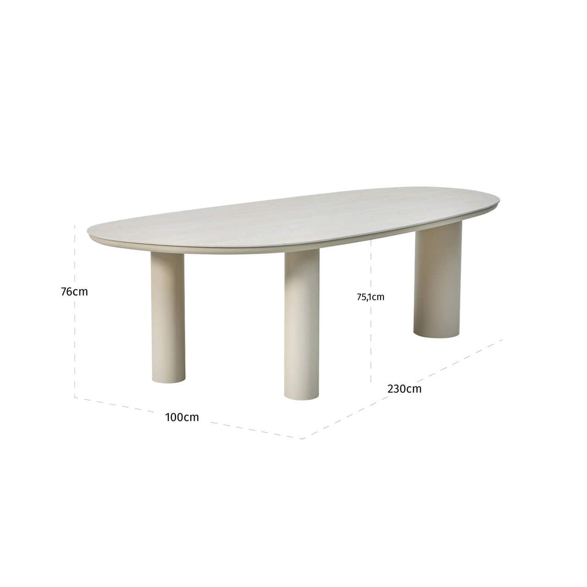 Outdoor dining table Jabali beige