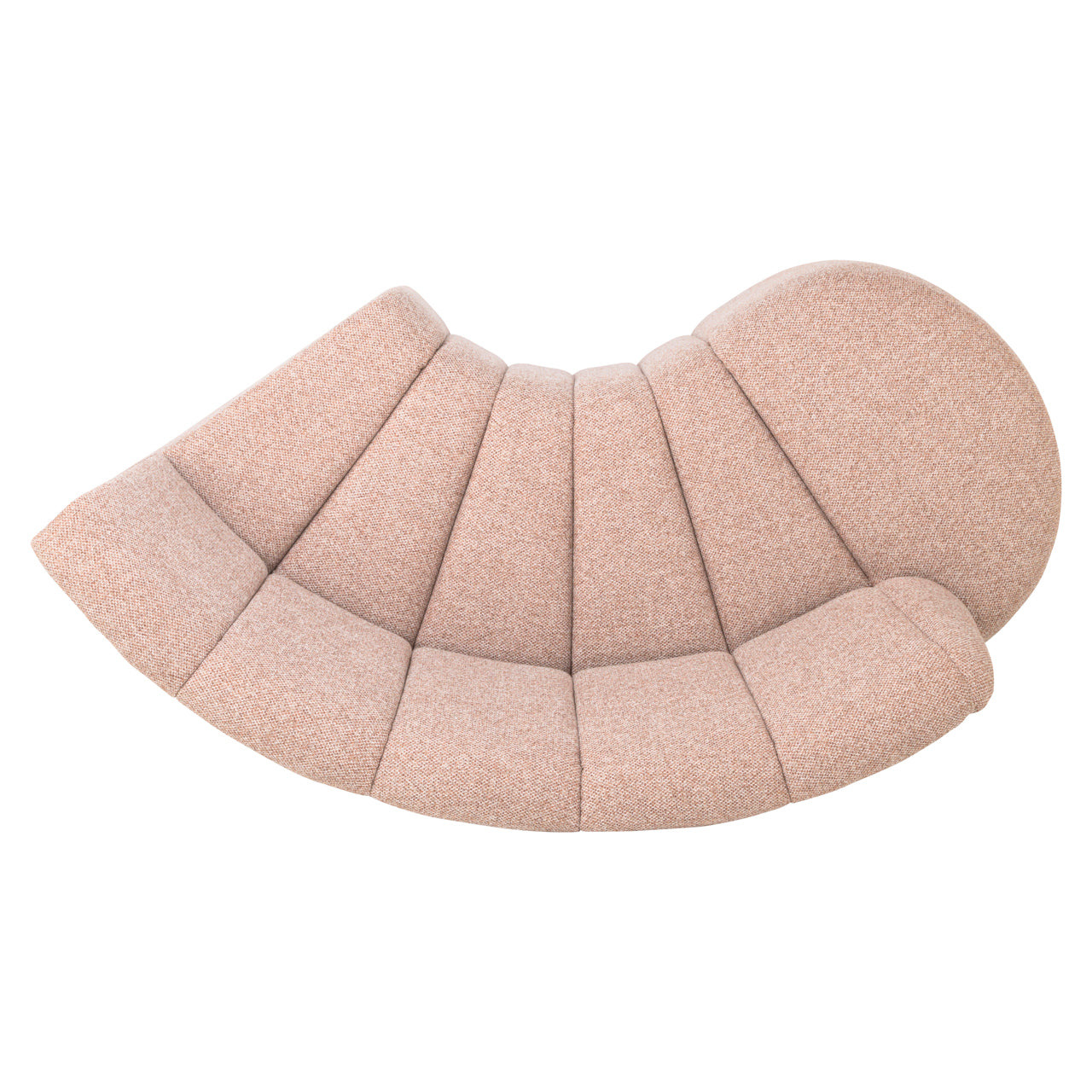 Dining bench Landmark customized open end left round - fully upholstered