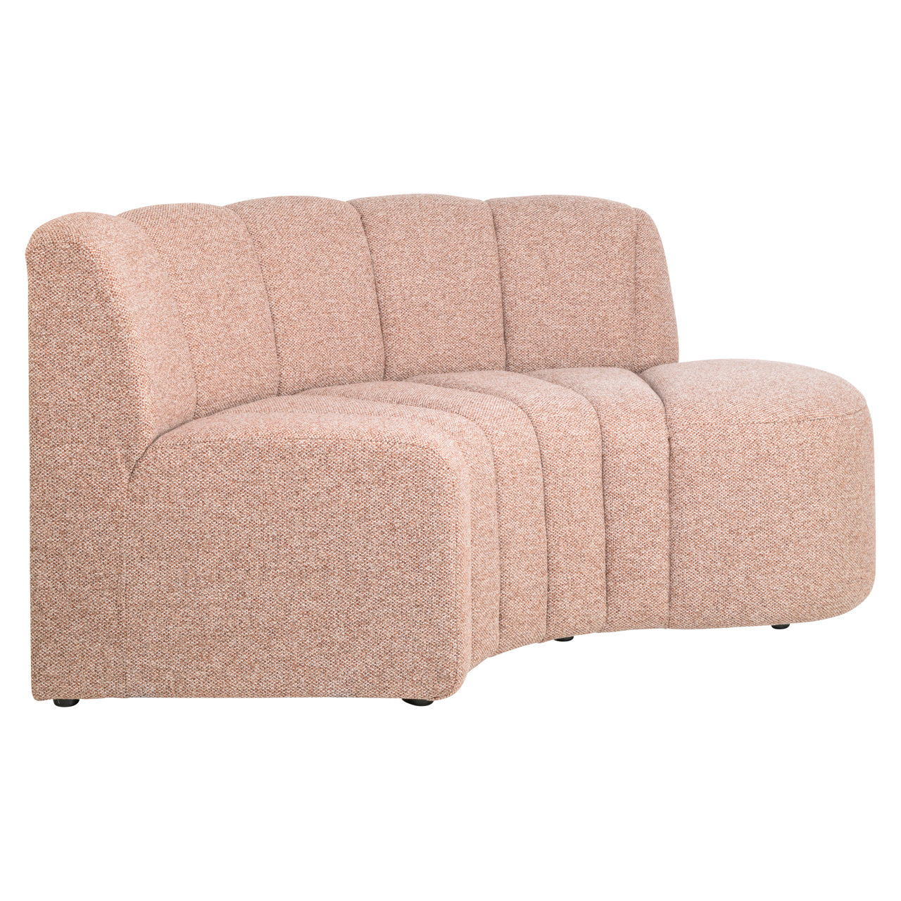 Dining bench Landmark customized open end right round - fully upholstered
