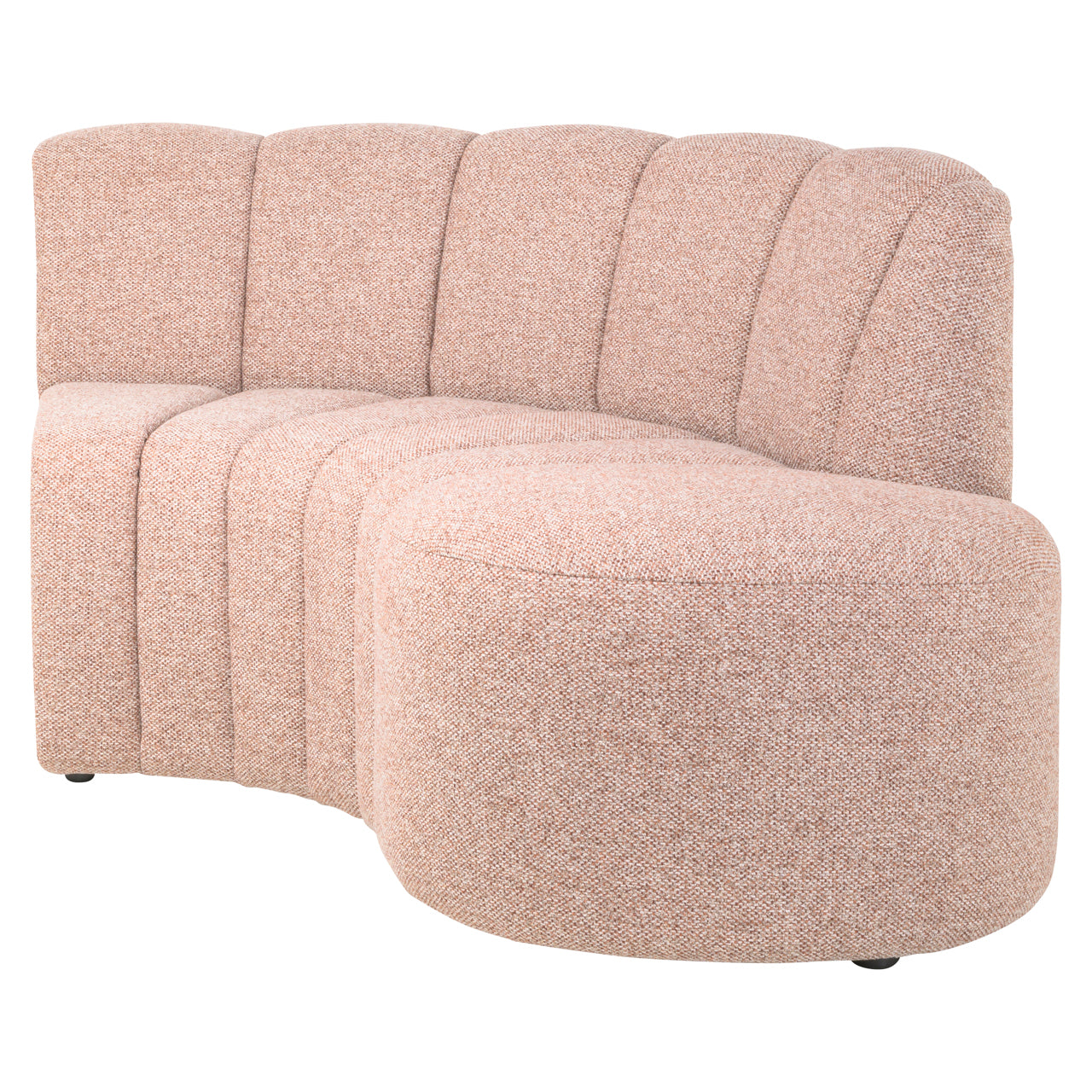 Dining bench Landmark customized open end right round - fully upholstered