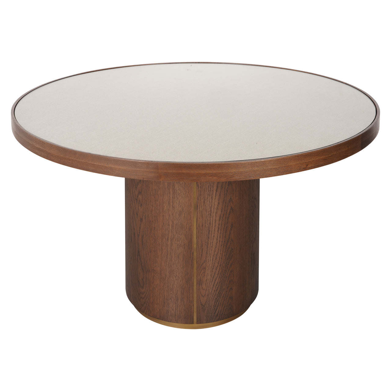 Dining table Willox brown 130Ø including glass