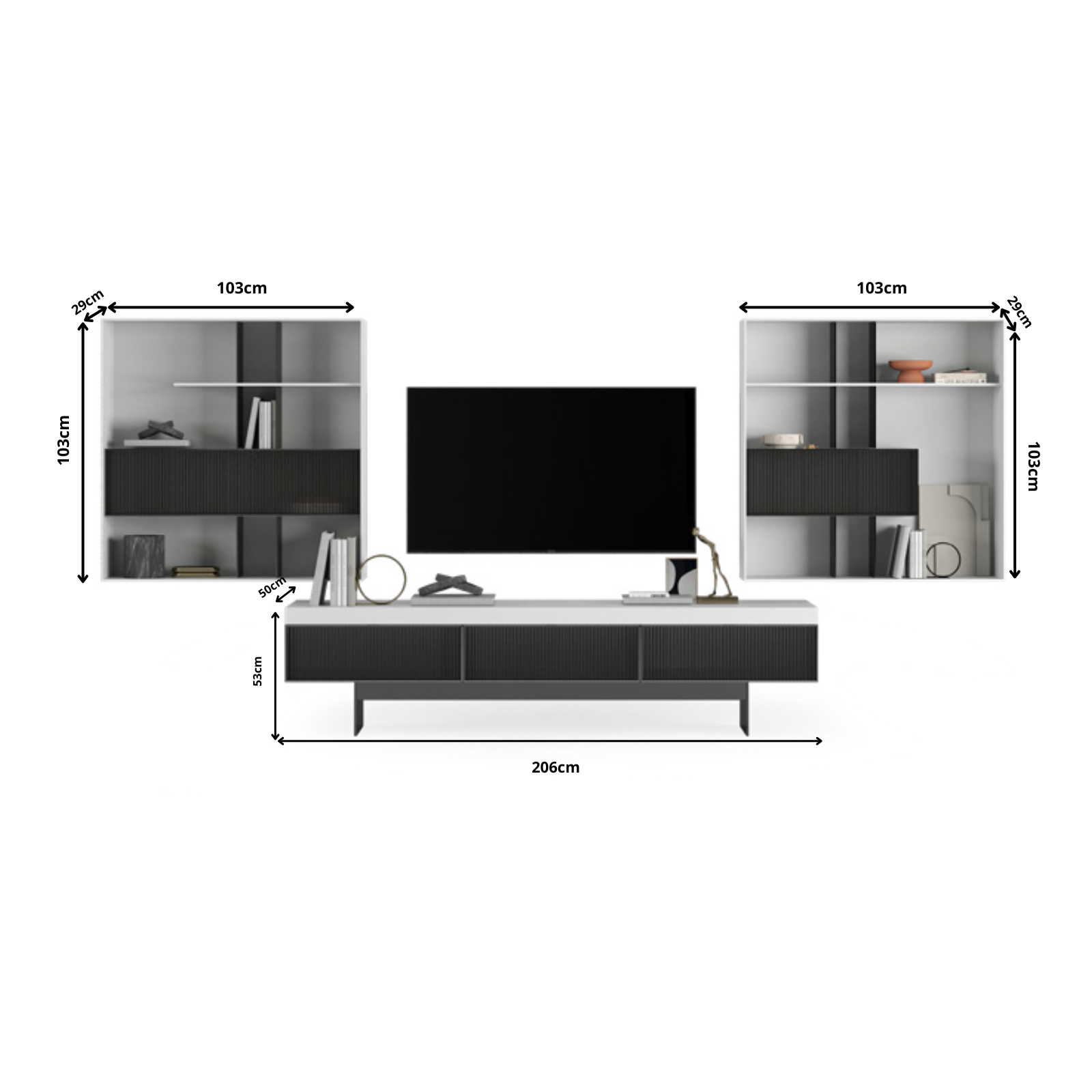 TV Unit Hiro Ecru Option 4