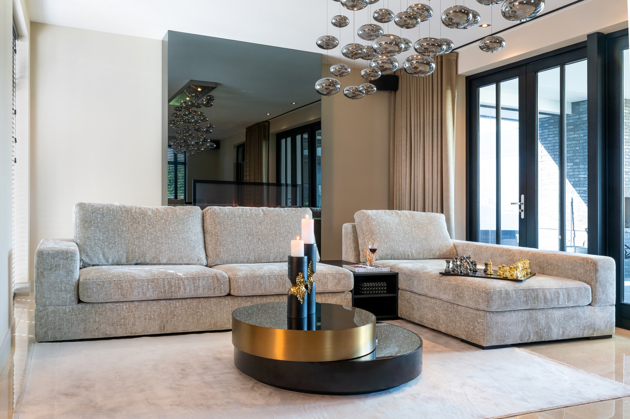 Coffee table Alexander Jones black/gold (Slice)