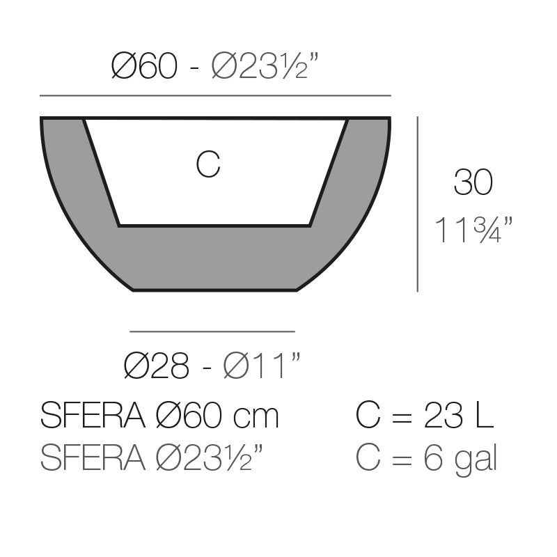 Sfera Ø60X30