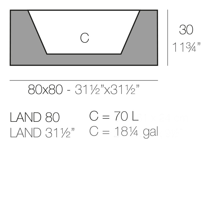 Land 80X80X30