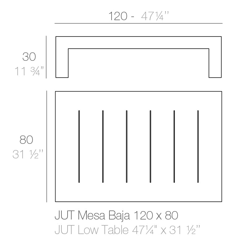Jut Coffee Table 120X80X30