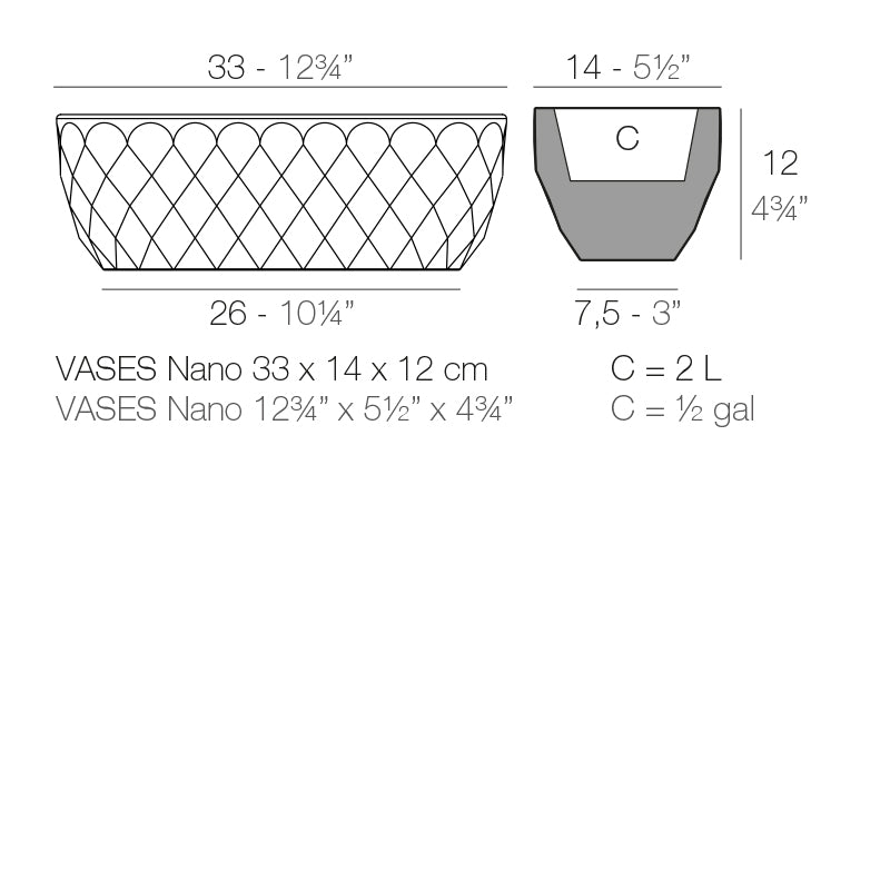 Vases Nano Planter 14X33X12