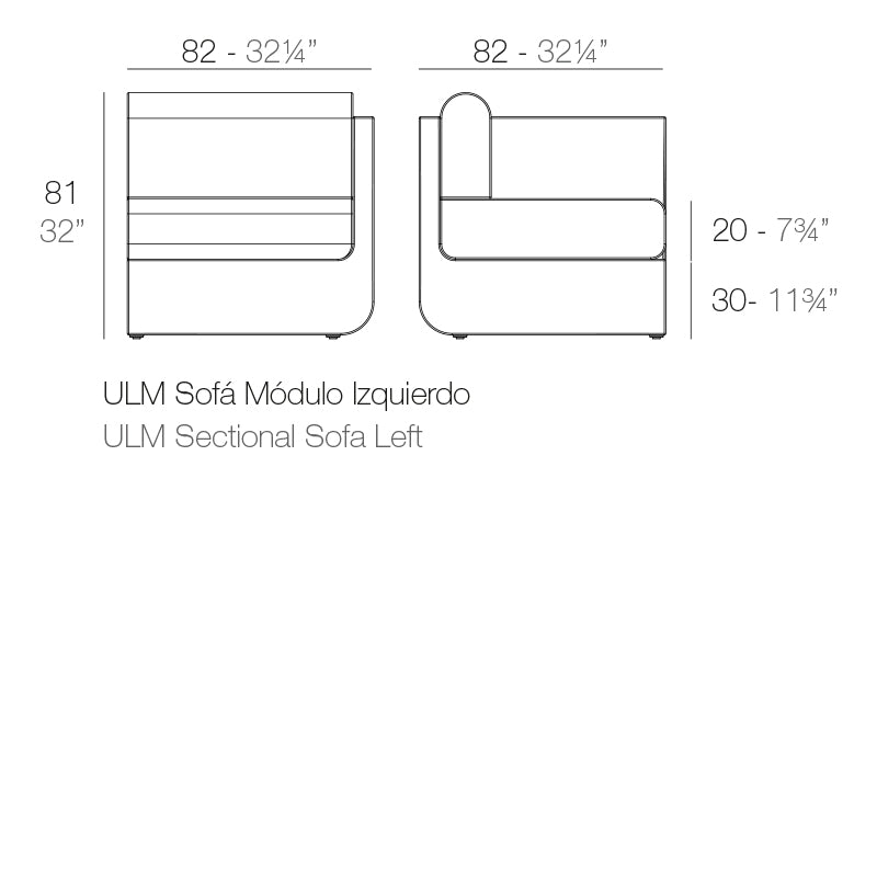 Ulm Sectional Sofa Left