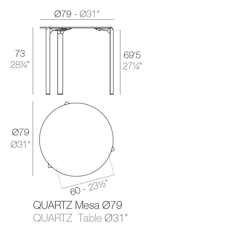 Quartz Dining Table Ø79