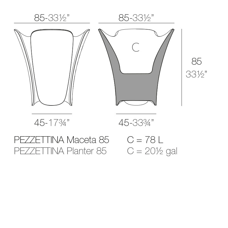 Pezzettina Planter 85X85X85