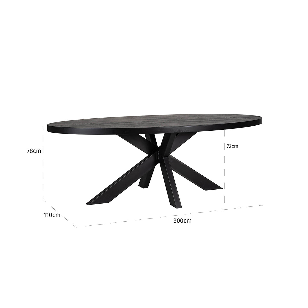 Dining table Spider black base