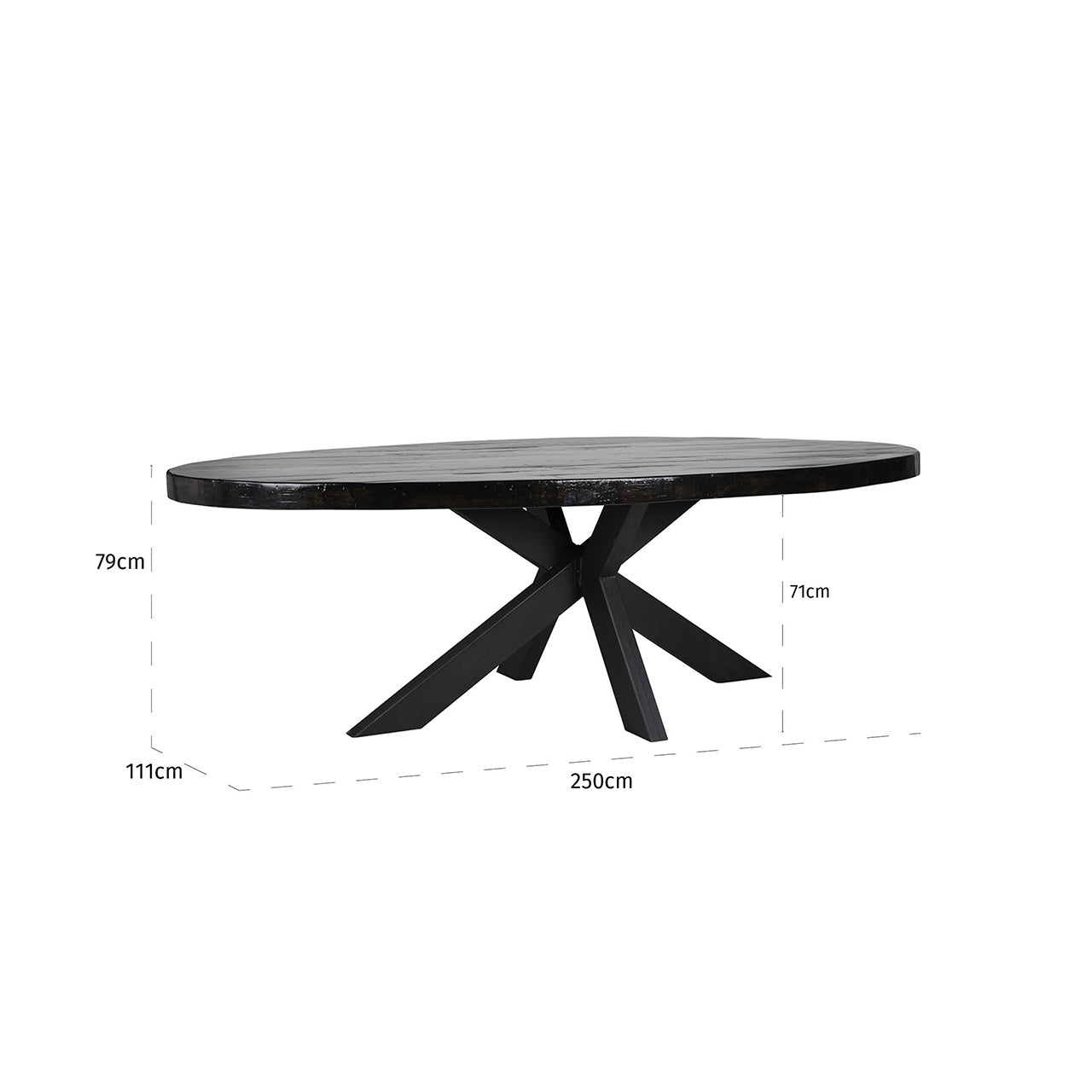 Dining table Spider black base