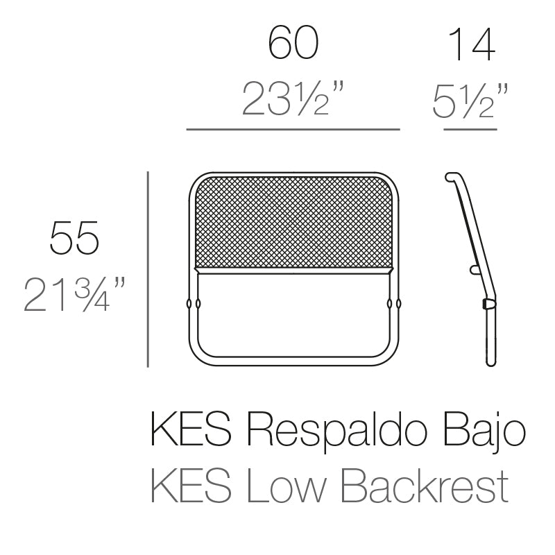 Kes Backrest Low 60X7X54