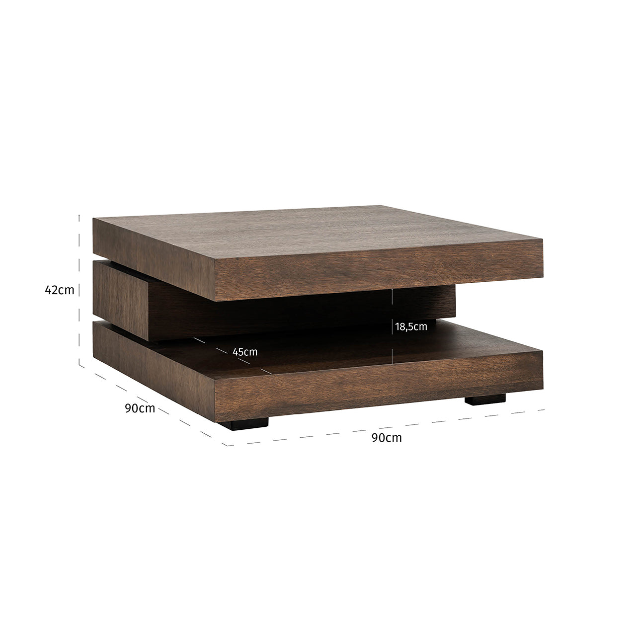Coffee table Oakura blok C (Brown)