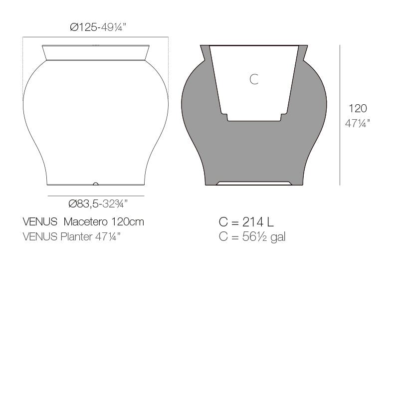 Venus Planter Ø125X120