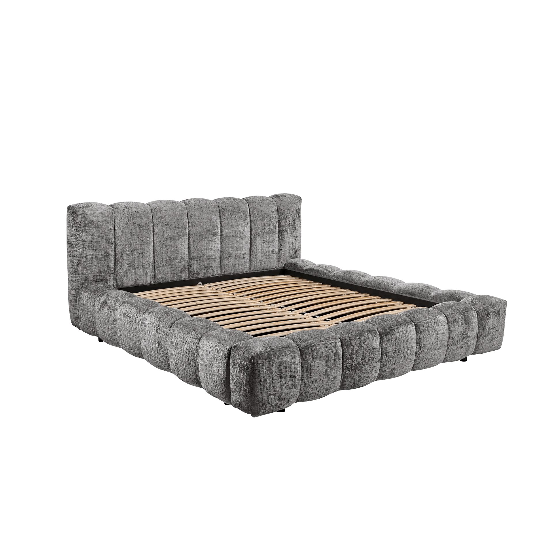 Boxspring Bexter - Gray | Includes Slatted Base & Matress