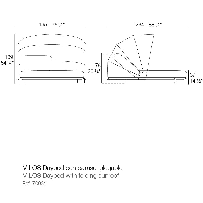Milos Daybed With Sunroof
