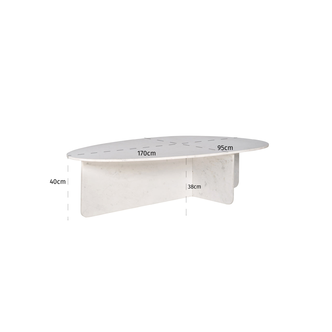 Coffee table Brandon white