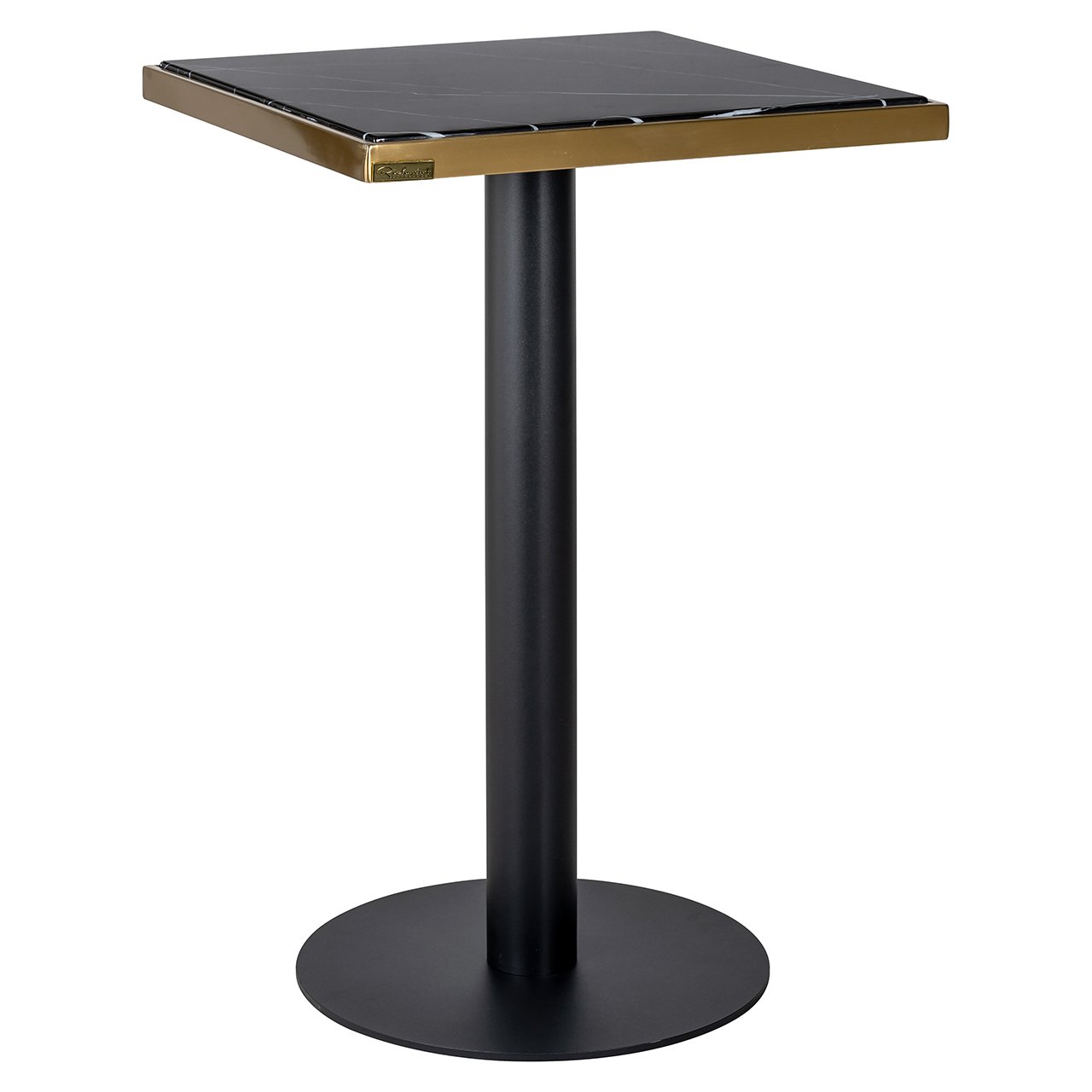 Bistro table Zenza black/gold 50x50