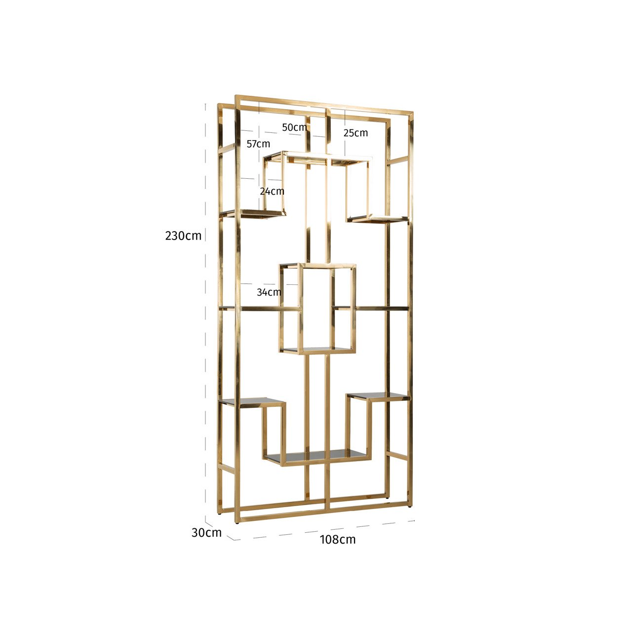Display cabinet Magnus gold