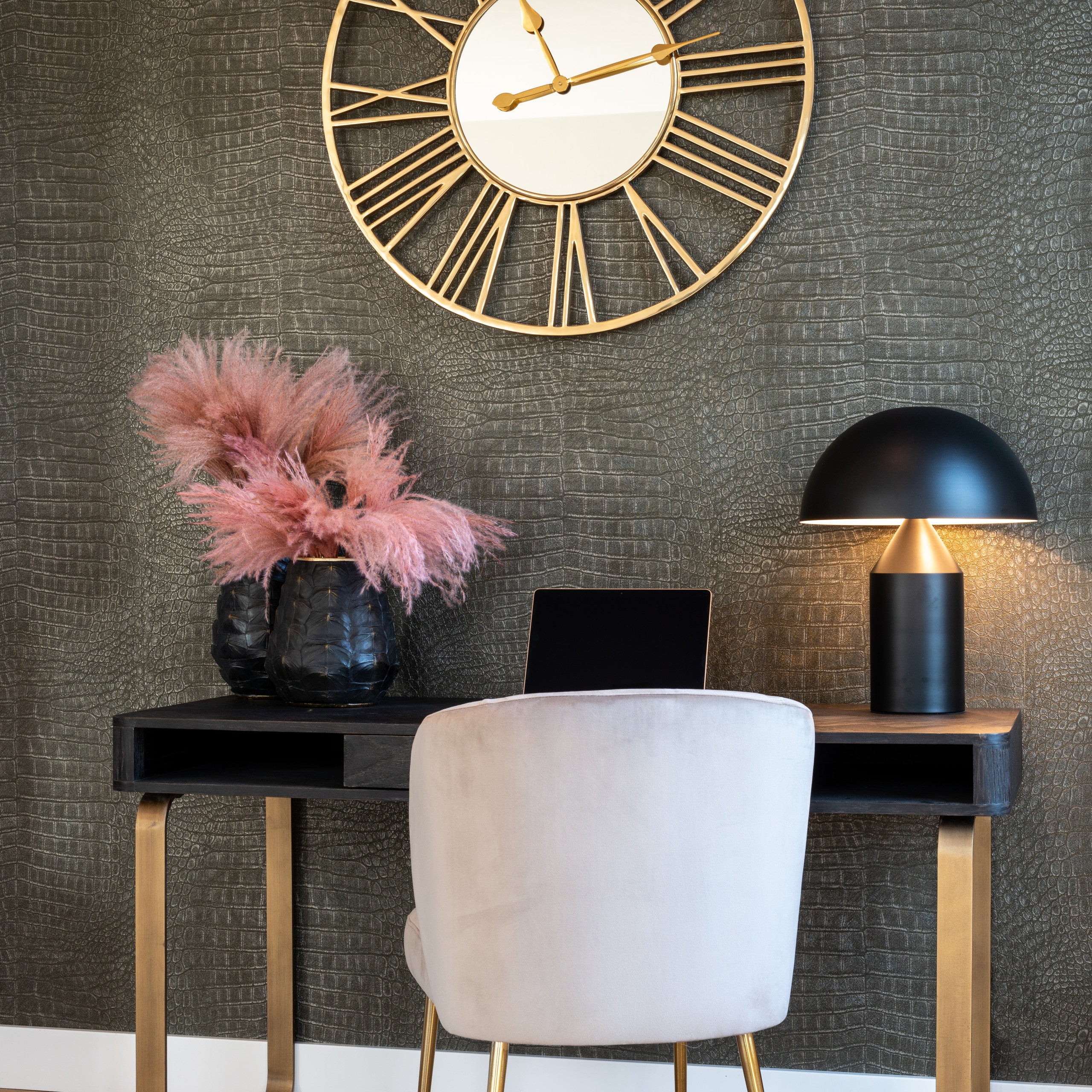 Dining chair Cannon khaki velvet