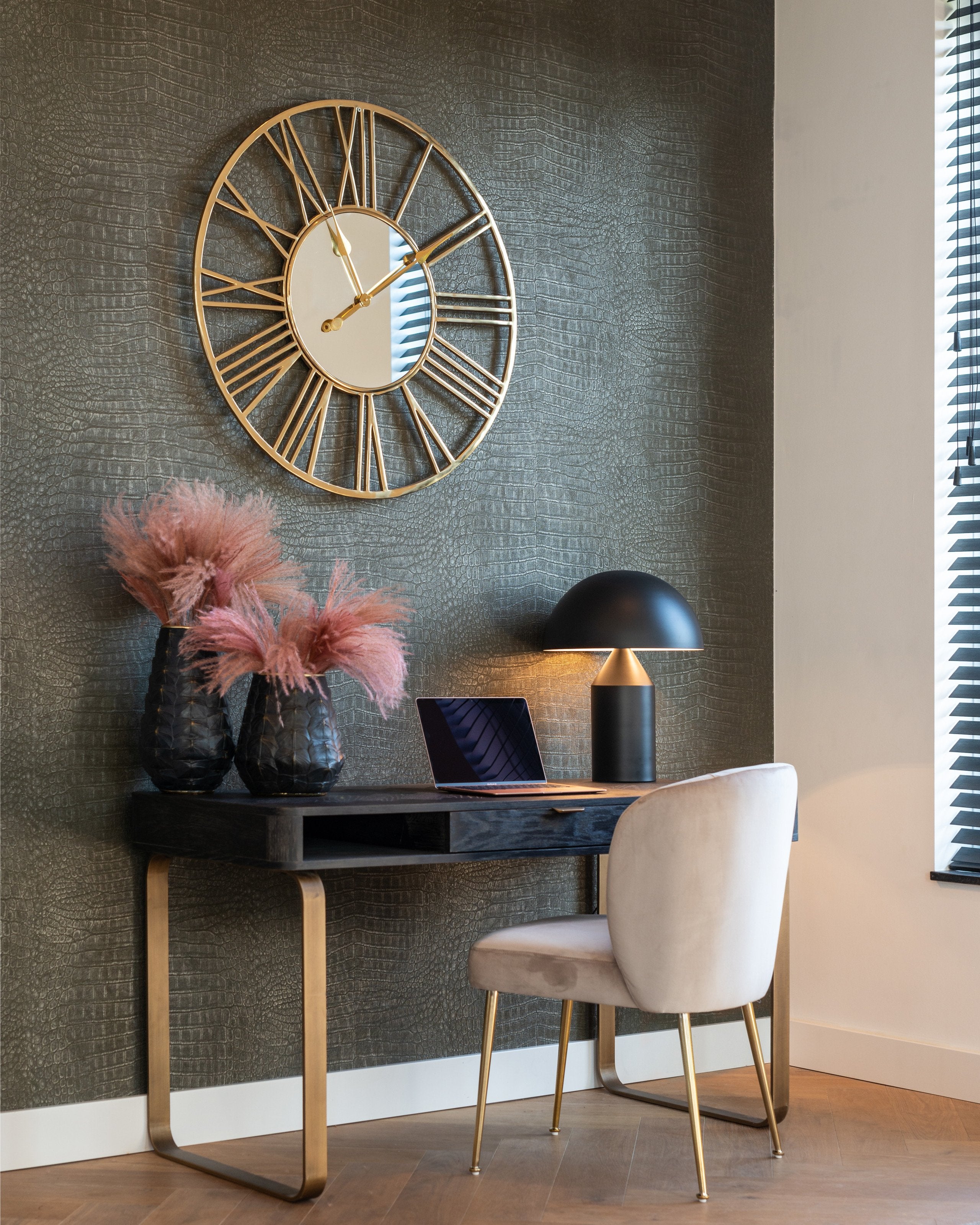 Desk Blackbone Brass black rustic