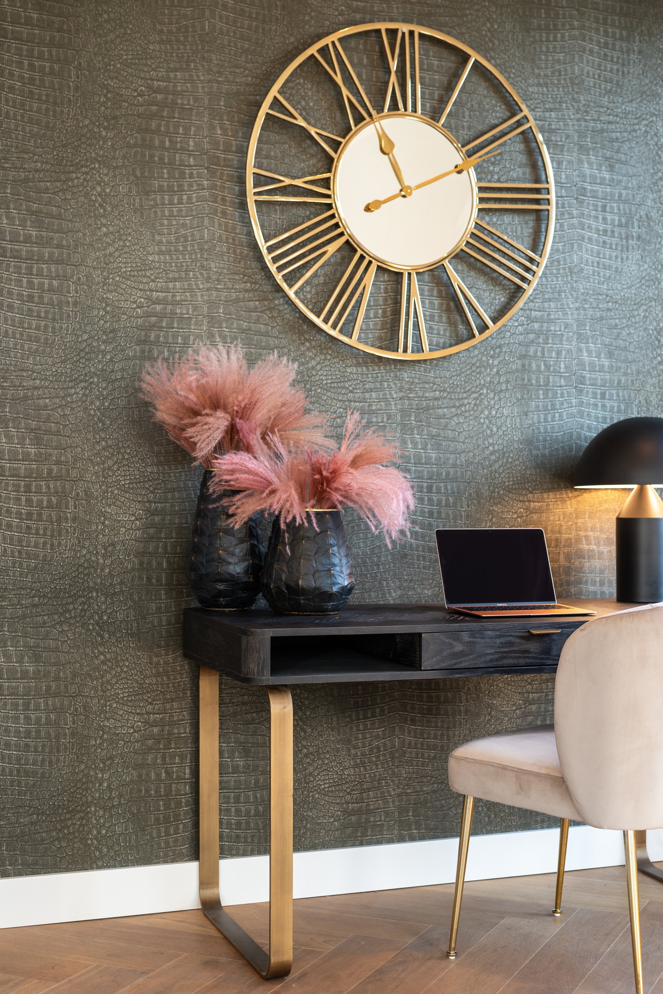 Desk Blackbone Brass black rustic