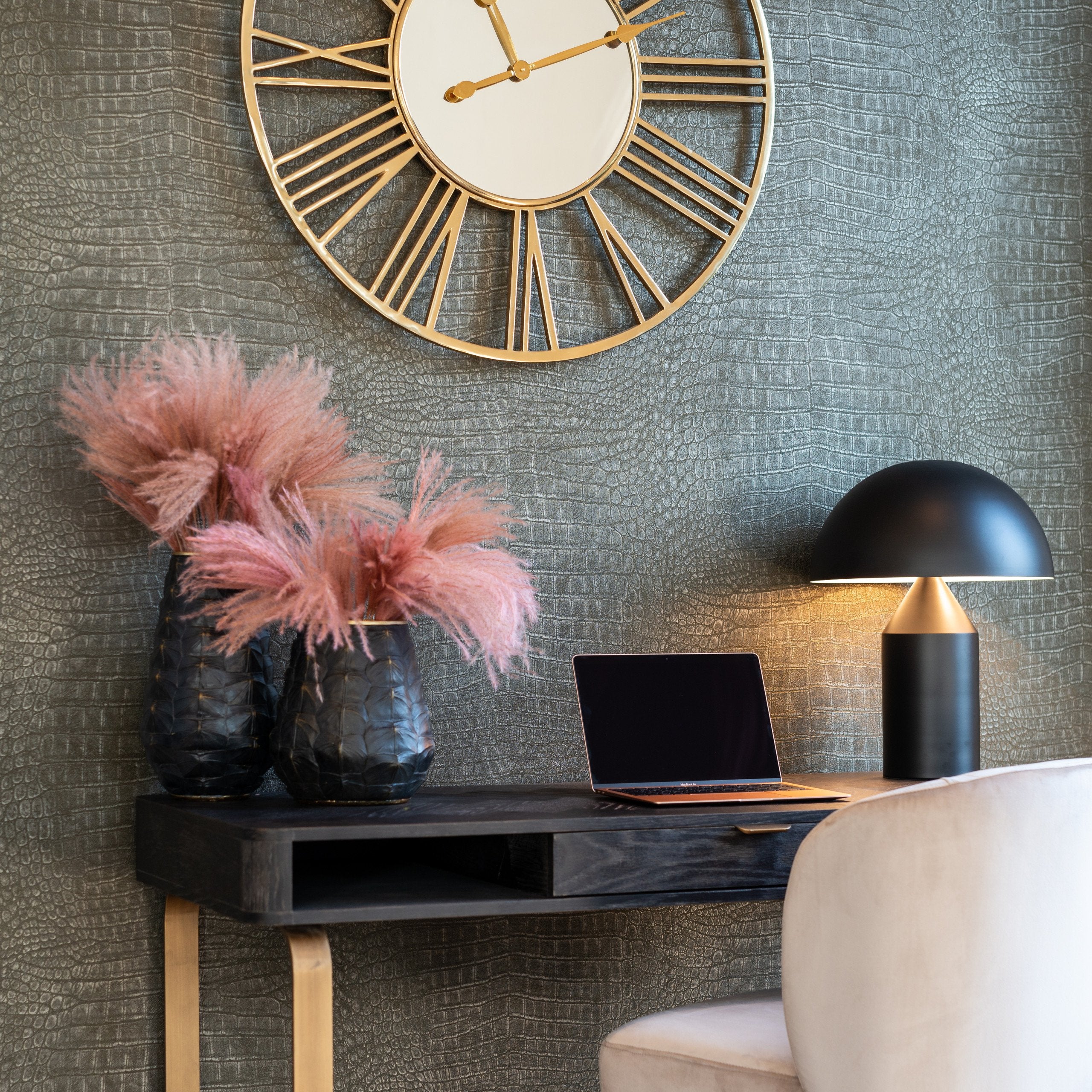 Desk Blackbone Brass black rustic