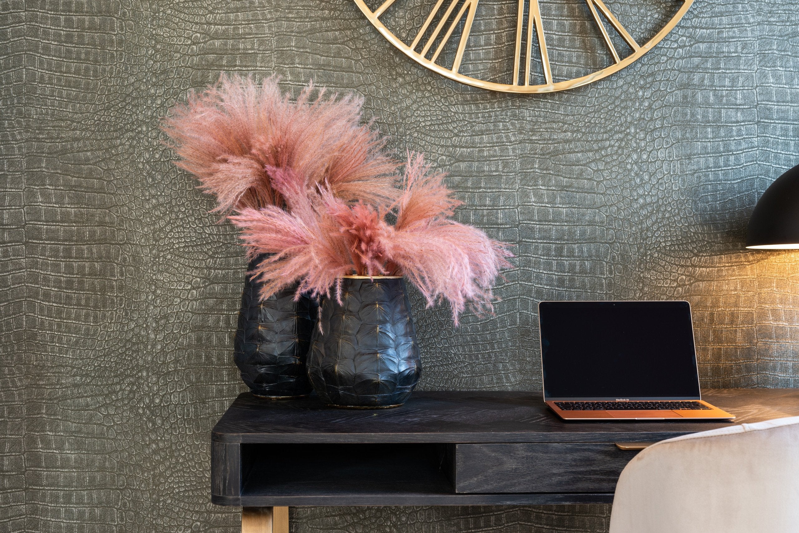 Desk Blackbone Brass black rustic